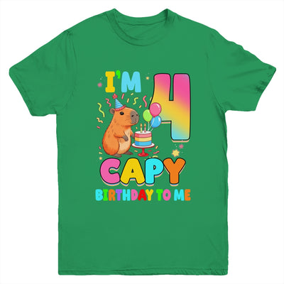 I'm 4 Years Old Capy Birthday To Me 4th Birthday Capybara Youth Shirt | teecentury