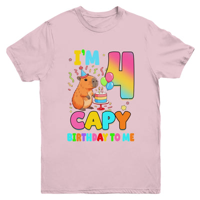 I'm 4 Years Old Capy Birthday To Me 4th Birthday Capybara Youth Shirt | teecentury