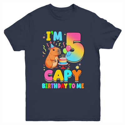 I'm 5 Years Old Capy Birthday To Me 5th Birthday Capybara Youth Shirt | teecentury