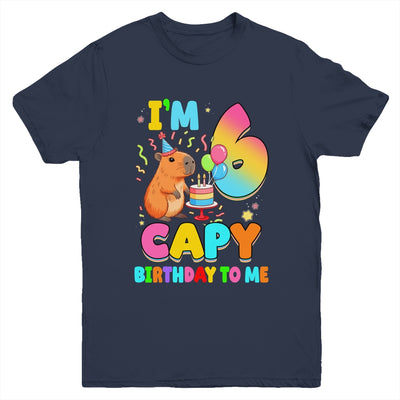 I'm 6 Years Old Capy Birthday To Me 6th Birthday Capybara Youth Shirt | teecentury