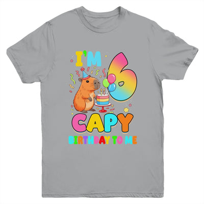 I'm 6 Years Old Capy Birthday To Me 6th Birthday Capybara Youth Shirt | teecentury
