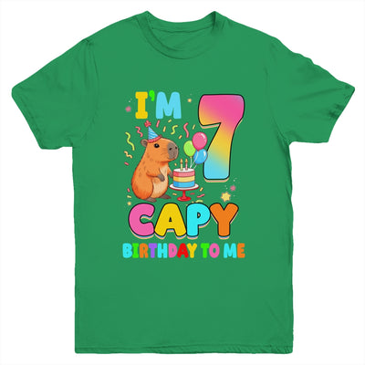 I'm 7 Years Old Capy Birthday To Me 7th Birthday Capybara Youth Shirt | teecentury