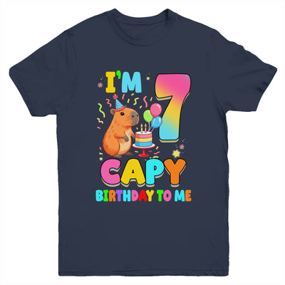 I'm 7 Years Old Capy Birthday To Me 7th Birthday Capybara Youth Shirt | teecentury
