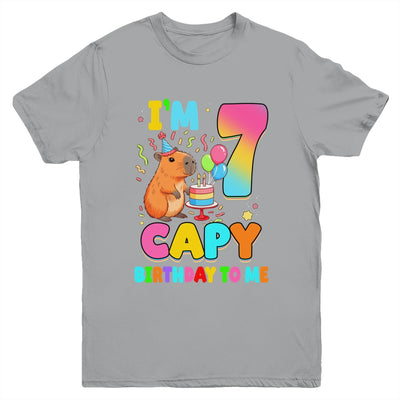 I'm 7 Years Old Capy Birthday To Me 7th Birthday Capybara Youth Shirt | teecentury