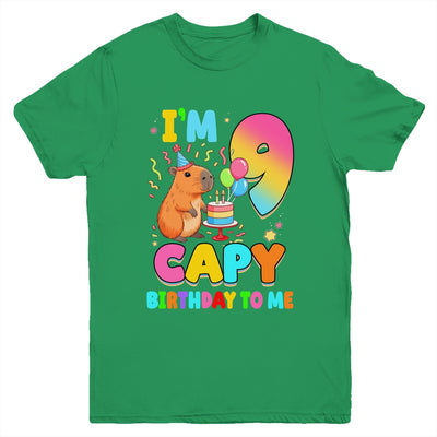 I'm 9 Years Old Capy Birthday To Me 9th Birthday Capybara Youth Shirt | teecentury