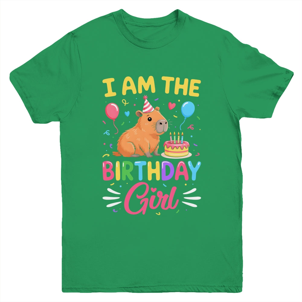 I'm The Birthday Girl Cute Capybara Bday Family Matching Youth Shirt | teecentury