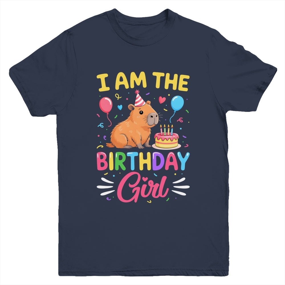 I'm The Birthday Girl Cute Capybara Bday Family Matching Youth Shirt | teecentury