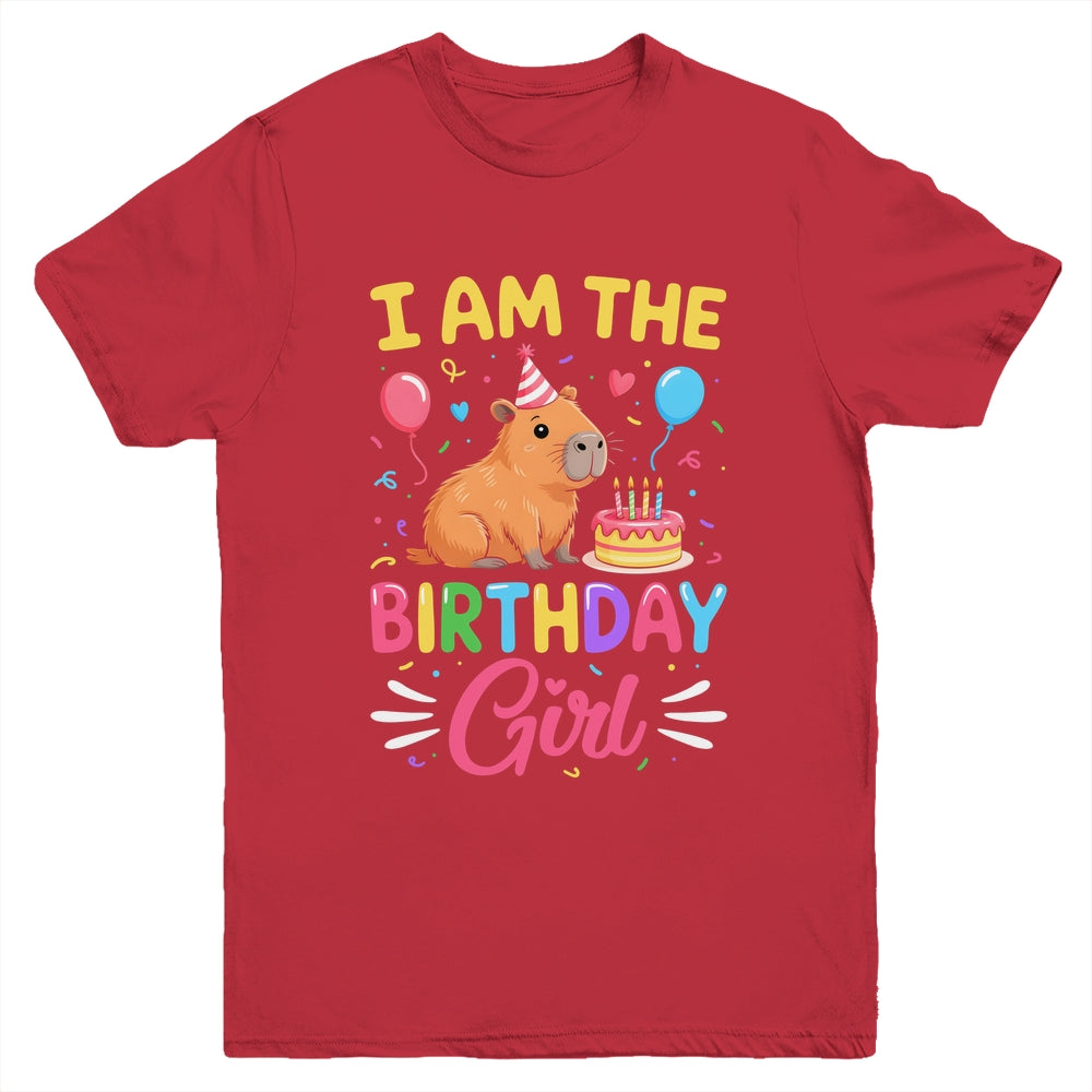 I'm The Birthday Girl Cute Capybara Bday Family Matching Youth Shirt | teecentury
