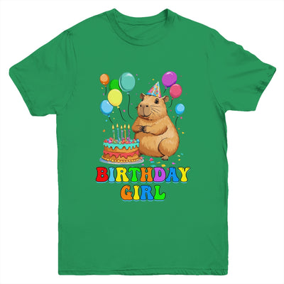 It's My Birthday Girl Capybara Lovers Capy Birthday Party Youth Shirt | teecentury