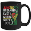 Juneteenth Breaking Every Chain Since 1865 African American Mug | teecentury