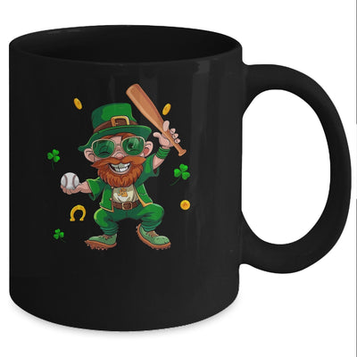 Leprechaun Playing Baseball St Patricks Day Sport Mens Boys Mug | teecentury