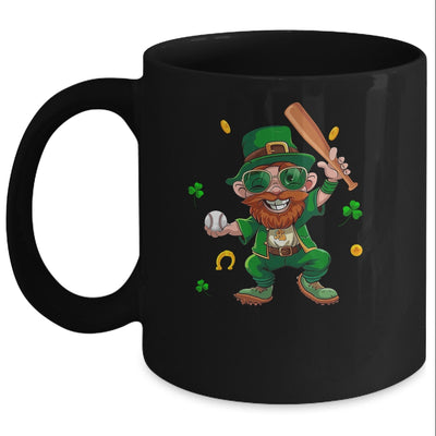 Leprechaun Playing Baseball St Patricks Day Sport Mens Boys Mug | teecentury