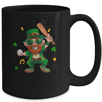 Leprechaun Playing Baseball St Patricks Day Sport Mens Boys Mug | teecentury