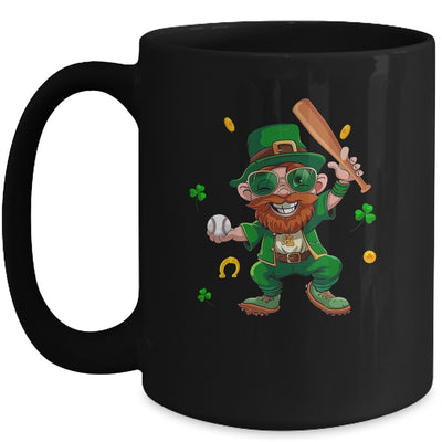 Leprechaun Playing Baseball St Patricks Day Sport Mens Boys Mug | teecentury