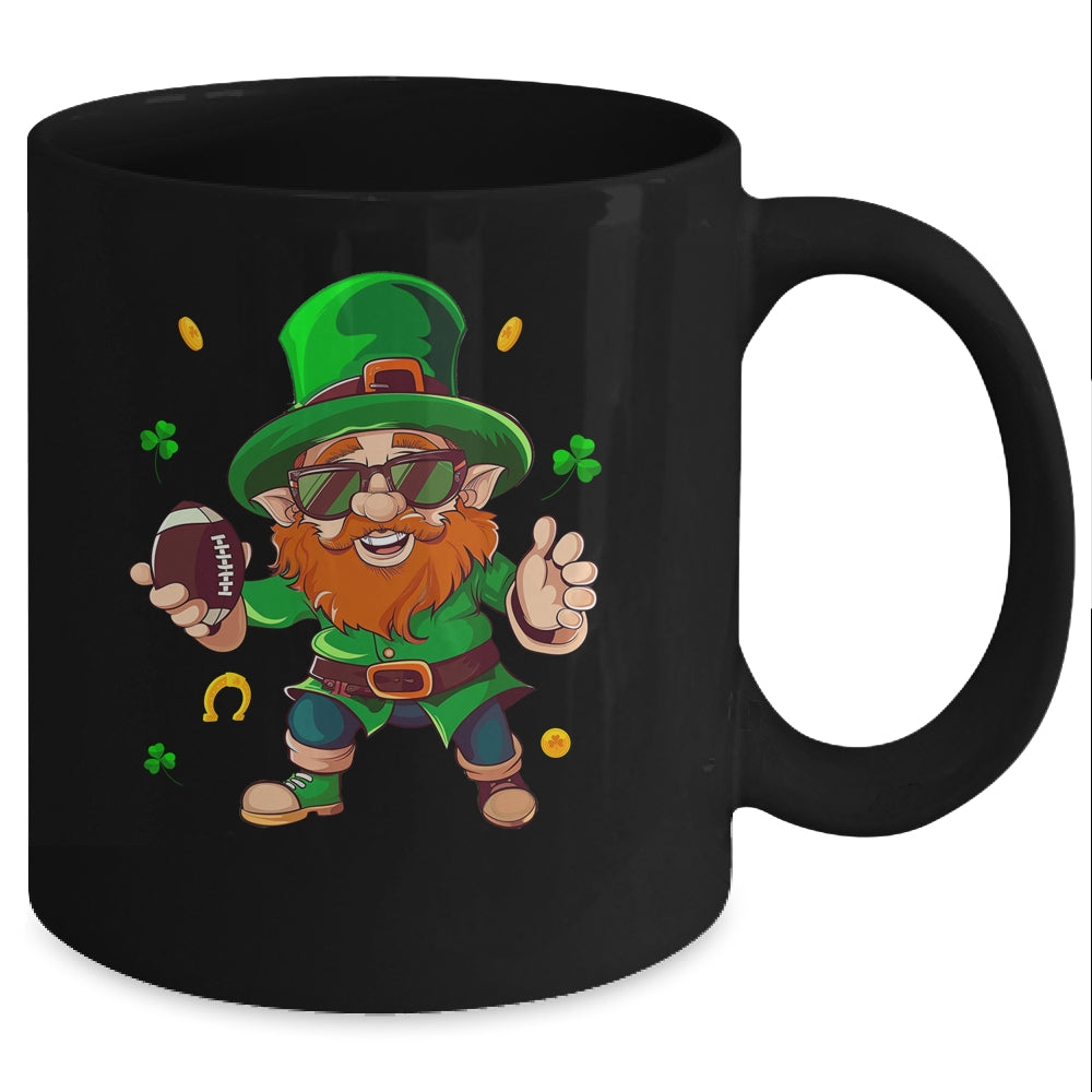 Leprechaun Playing Football St Patricks Day Sport Mens Boys Mug | teecentury