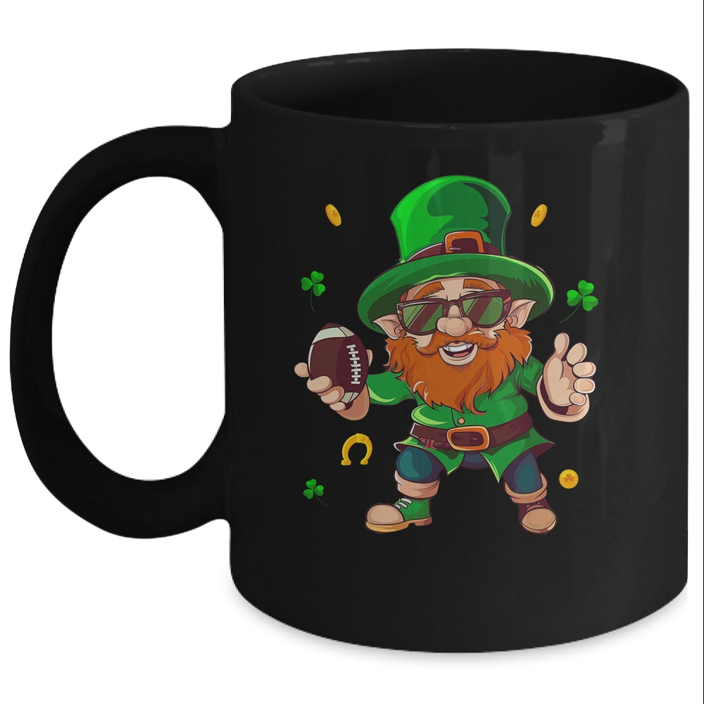 Leprechaun Playing Football St Patricks Day Sport Mens Boys Mug | teecentury