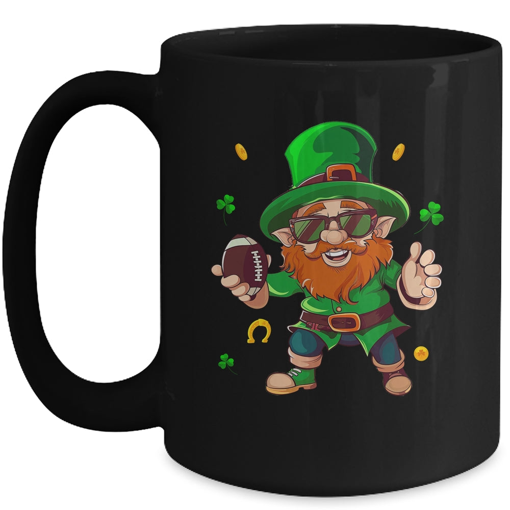Leprechaun Playing Football St Patricks Day Sport Mens Boys Mug | teecentury