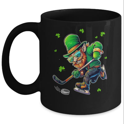Leprechaun Playing Hockey St Patricks Day Sport Mens Boys Mug | teecentury