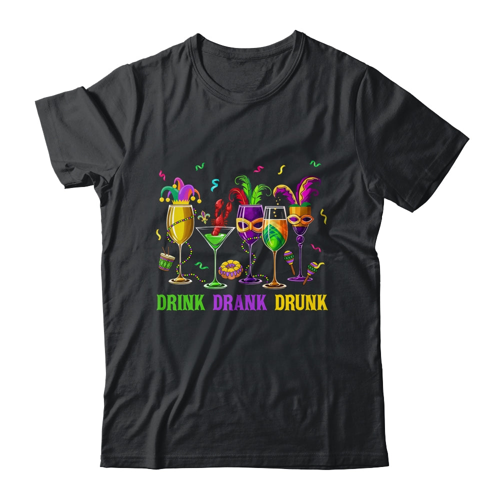 Mardi Gras Glass Of Wine Drinking Team Wine Festival Parade Shirt & Tank Top | teecentury