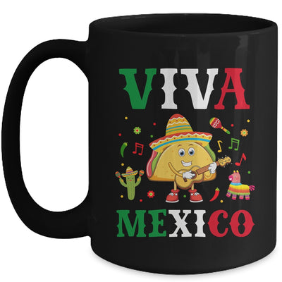Mexican Viva Mexico Independence Day Flag Taco Kids Women Mug | teecentury