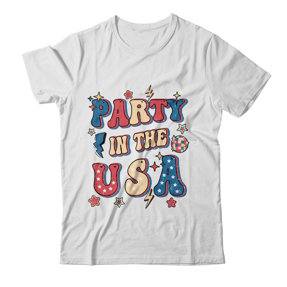 Party In The USA 4th Of July Independence Day USA Groovy Shirt & Tank Top | teecentury