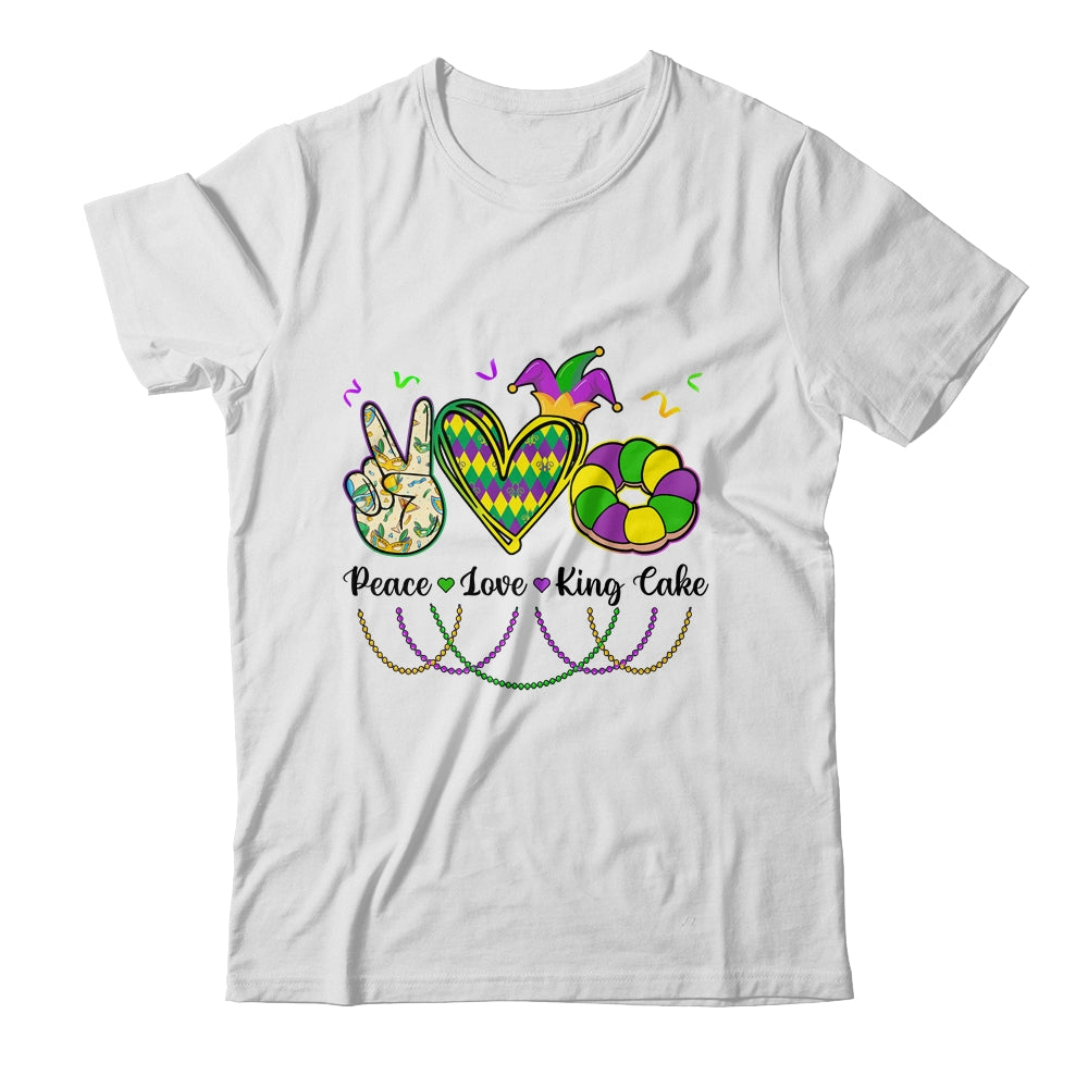 Peace Love King Cake Mardi Gras For Men Women Kids Shirt & Tank Top | teecentury