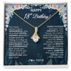 Alluring Beauty Necklace 18K Yellow Gold Finish | 1 | Personalized Happy 18th Birthday Gifts Necklace Sweet Fifteen 18th Year Old Girl Birthday Gift Ideas For Her Daughter Niece Jewelry Gift Box Message Card | teecentury
