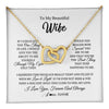 Interlocking Hearts Necklace 18K Yellow Gold Finish | 1 | Personalized To My Beautiful Wife Necklace From Husband If I Could Give You Wife Birthday Anniversary Wedding Day Christmas Customized Gift Box Message Card | teecentury