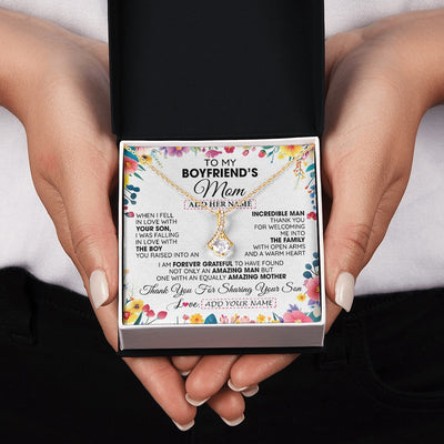 Alluring Beauty Necklace 18K Yellow Gold Finish | 2 | Personalized To My Boyfriends Mom Gifts Necklace Mothers Day Gifts For Boyfriends Mom From Girlfriend Mother In Law Birthday Christmas Gift Box Message Card | teecentury.myshopify