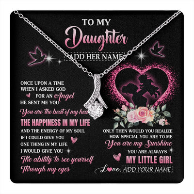 Alluring Beauty Necklace 14K White Gold Finish | 1 | Personalized To My Daughter From Mom Mother Necklace Once Upon A Time Birthday Graduation Gifts For Daughter Gifts Christmas Customized Gift Box Message Card | teecentury.myshopify