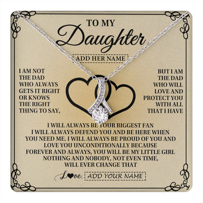 Alluring Beauty Necklace 14K White Gold Finish | 1 | Personalized To My Daughter Gifts From Dad Daughter Birthday Gifts Jewelry For Women Father Daughter Pendant Necklace Christmas Custom Gift Box Message Card | teecentury.myshopify