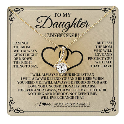 Alluring Beauty Necklace 18K Yellow Gold Finish | 1 | Personalized To My Daughter Gifts From Mom Daughter Birthday Gifts Jewelry For Women Mother Daughter Pendant Necklace Christmas Custom Gift Box Message Card | teecentury.myshopify