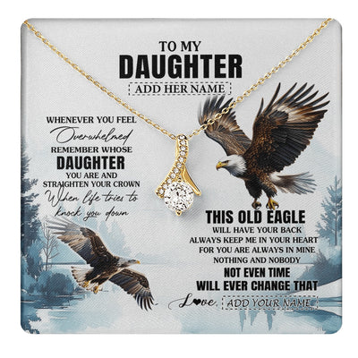 Alluring Beauty Necklace 18K Yellow Gold Finish | 1 | Personalized To My Daughter Gifts Necklace From Mom Dad Whenever Eagle Unique Birthday Gifts For Daughter Christmas Custom Keepsake Gift Box Message Card | https://teecentury.