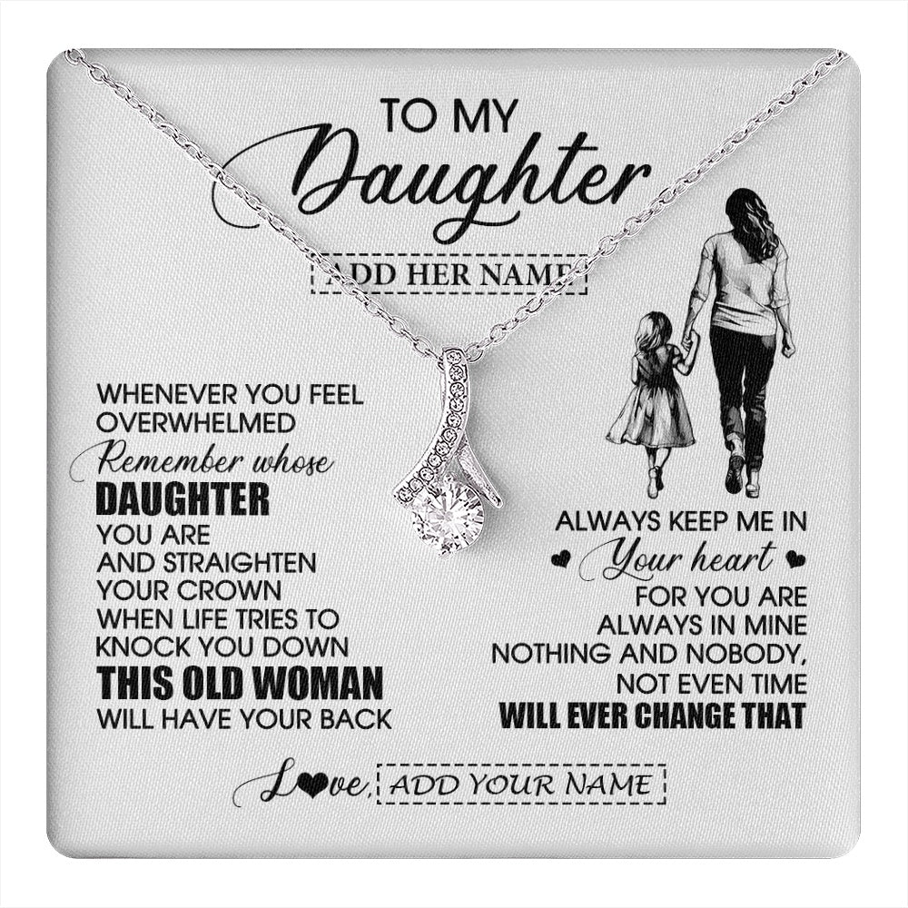Alluring Beauty Necklace 14K White Gold Finish | 1 | Personalized To My Daughter Gifts Necklace From Mom Mother Whenever Woman Unique Birthday Gifts For Daughter Graduation Christmas Custom Gift Box Message Card | teecentury.myshopify