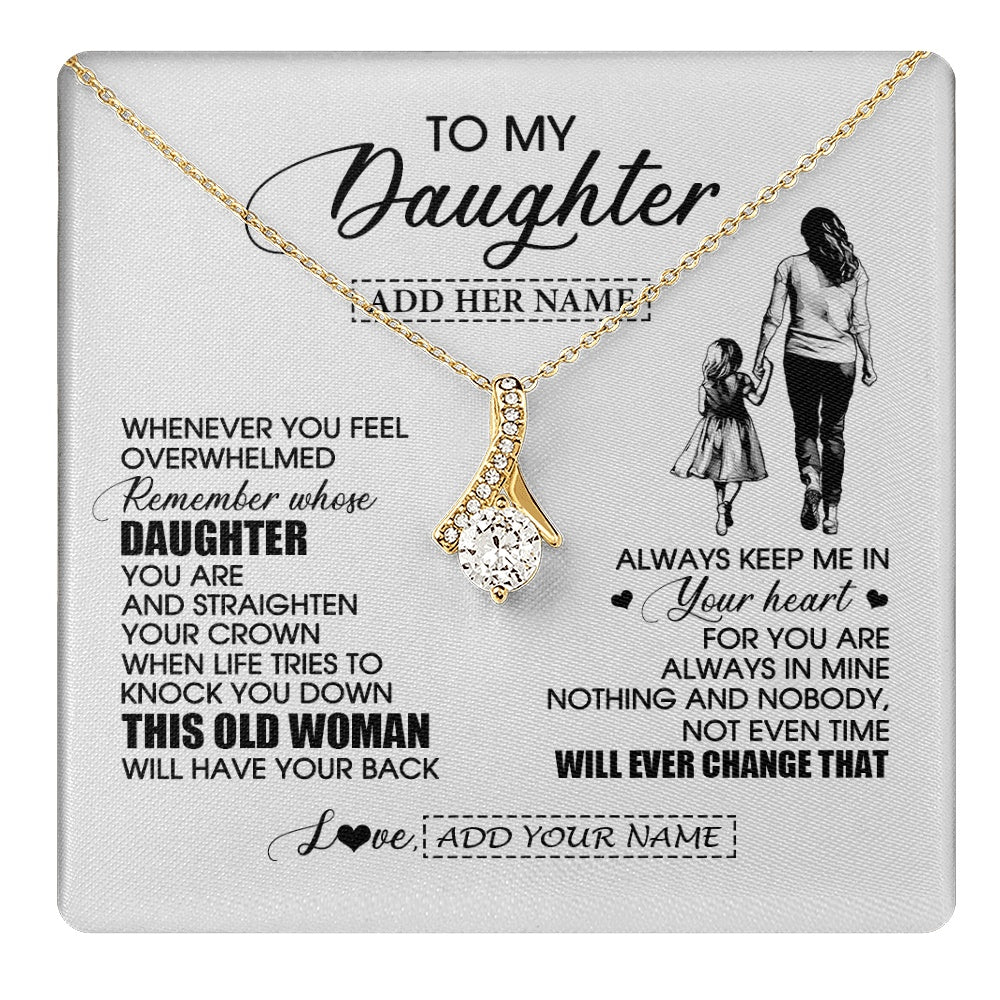Alluring Beauty Necklace 18K Yellow Gold Finish | 1 | Personalized To My Daughter Gifts Necklace From Mom Mother Whenever Woman Unique Birthday Gifts For Daughter Graduation Christmas Custom Gift Box Message Card | teecentury.myshopify