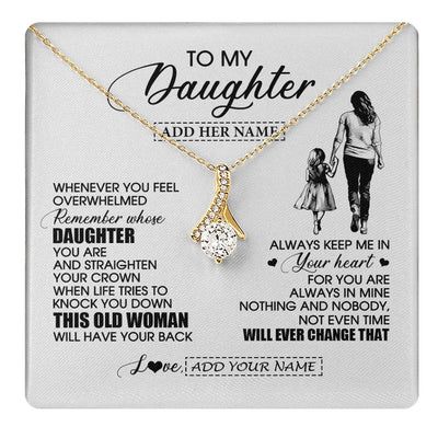 Alluring Beauty Necklace 18K Yellow Gold Finish | 1 | Personalized To My Daughter Gifts Necklace From Mom Mother Whenever Woman Unique Birthday Gifts For Daughter Graduation Christmas Custom Gift Box Message Card | teecentury.myshopify