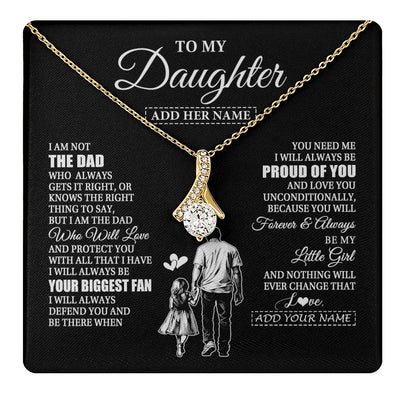 Alluring Beauty Necklace 18K Yellow Gold Finish | 1 | Personalized To My Daughter Necklace From Dad Father Biggest Fan Birthday Gifts For Daughter From Dad Daughter Christmas Custom Gift Box Message Card | teecentury.myshopify