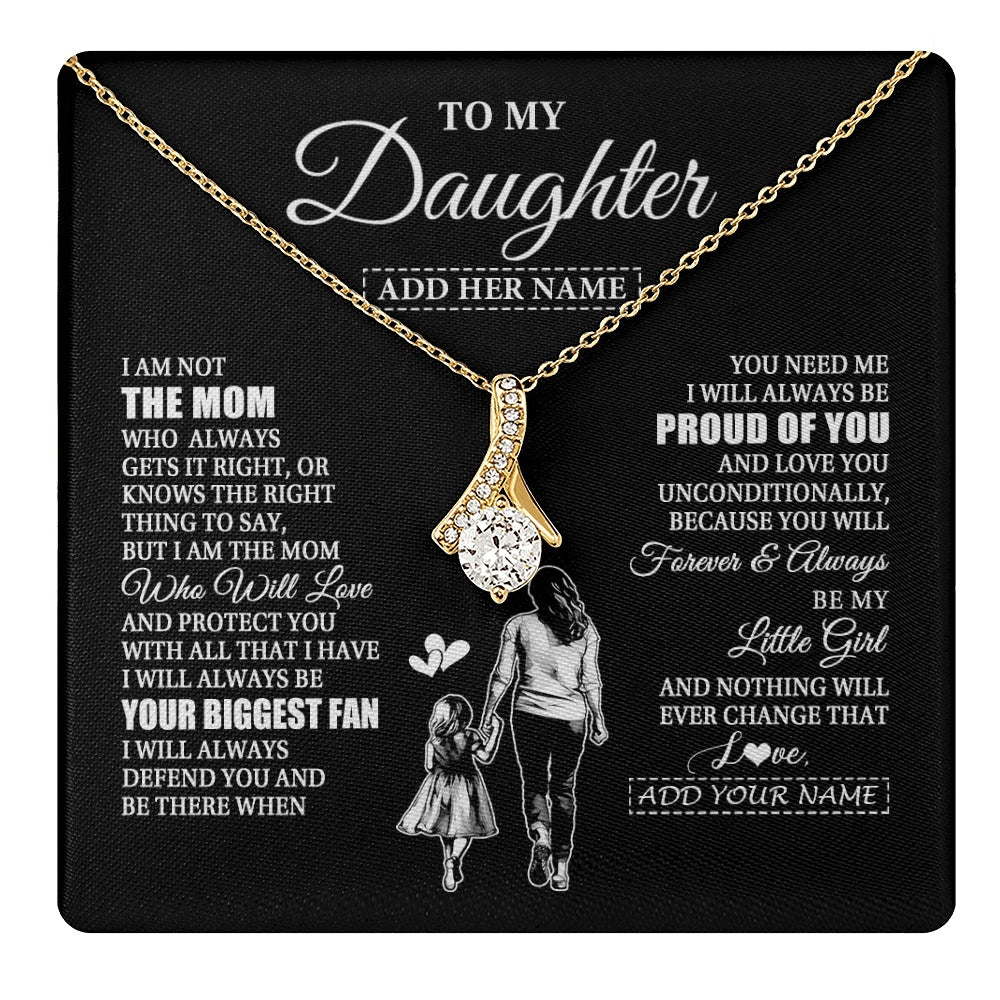 Alluring Beauty Necklace 18K Yellow Gold Finish | 1 | Personalized To My Daughter Necklace From Mom Mother Biggest Fan Birthday Gifts For Daughter From Mom Daughter Christmas Custom Gift Box Message Card | teecentury.myshopify