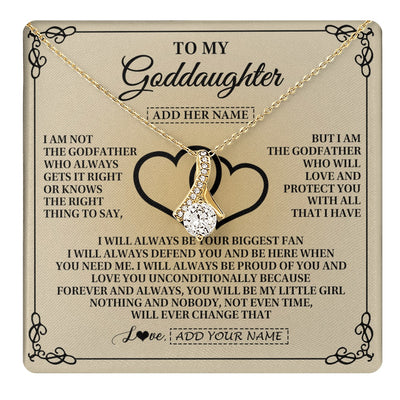 Alluring Beauty Necklace 18K Yellow Gold Finish | 1 | Personalized To My Goddaughter Gifts From Godfather Goddaughter Birthday Gifts Jewelry For Women Goddaughter Pendant Necklace Christmas Gift Box Message Card | teecentury.myshopify