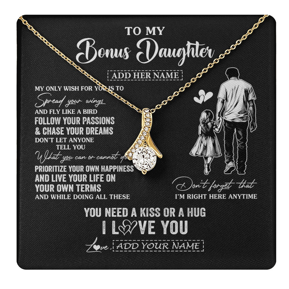 Alluring Beauty Necklace 18K Yellow Gold Finish | 1 | Personalized To My Goddaughter Gifts Necklace From Uncle Godfather My Only Wish For You Goddaughter Birthday Gifts Graduation Christmas Gift Box Message Card | teecentury.myshopify