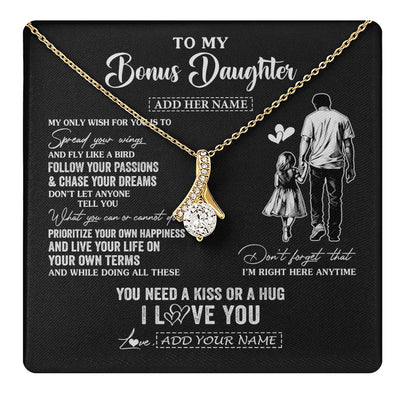 Alluring Beauty Necklace 18K Yellow Gold Finish | 1 | Personalized To My Goddaughter Gifts Necklace From Uncle Godfather My Only Wish For You Goddaughter Birthday Gifts Graduation Christmas Gift Box Message Card | teecentury.myshopify