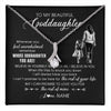 Alluring Beauty Necklace 14K White Gold Finish | 1 | Personalized To My Goddaughter Necklace From Godmother Whenever You Feel Overwhelmed Goddaughter Jewelry Birthday Graduation Christmas Customized Message Card | teecentury