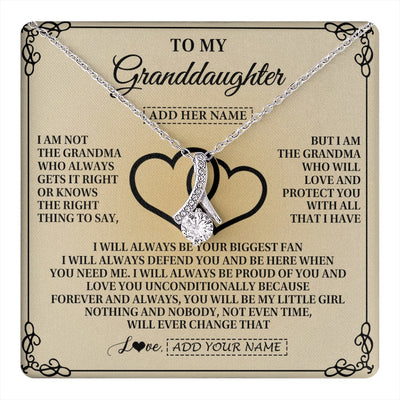 Alluring Beauty Necklace 14K White Gold Finish | 1 | Personalized To My Granddaughter Gifts From Grandma Granddaughter Birthday Gifts Jewelry Women Granddaughter Pendant Necklace Christmas Gift Box Message Card | teecentury.myshopify