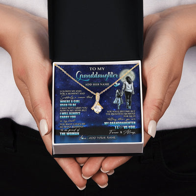 Alluring Beauty Necklace 18K Yellow Gold Finish | 2 | Personalized To My Granddaughter Gifts Necklace From Grandma I Closed My Eyes For A Moment Granddaughter Birthday Graduation Christmas Gift Box Message Card | teecentury.myshopify