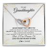 Interlocking Hearts Necklace | Personalized To My Granddaughter Necklace From Grandma Never Forget That I Love You Granddaughter Birthday Christmas Customized Gift Box Message Card | teecentury