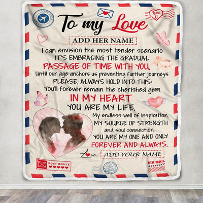 Personalized To My Love For Wife From Husband Blanket Letter You Are My Life Girlfriend Wife Birthday Gift Valentines Day Christmas Customized Fleece Blanket | teecentury