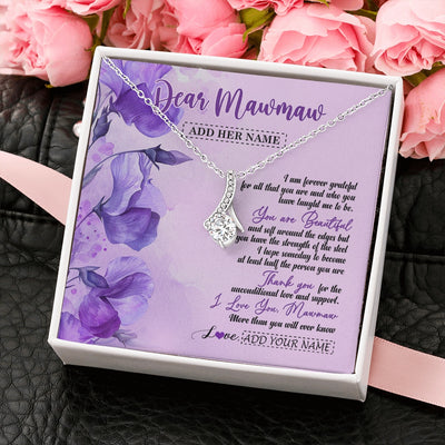 Alluring Beauty Necklace 14K White Gold Finish | 2 | Personalized To My Mawmaw Gifts From Granddaughter Necklace Flower You Are Beautiful Gifts For Mawmaw Mothers Day Birthday Christmas Gift Box Message Card | teecentury.myshopify