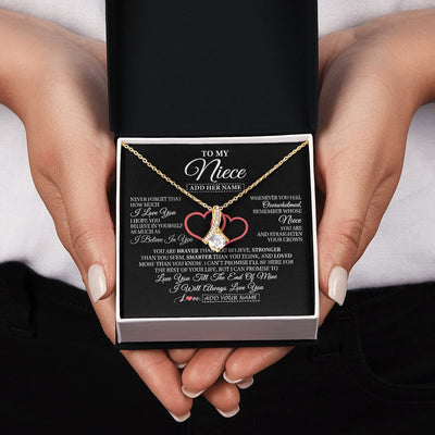 Alluring Beauty Necklace 18K Yellow Gold Finish | 2 | Personalized To My Niece  Birthday Gifts From Uncle Aunt Always Love You Niece Gifts Necklace Jewelry Graduation Christmas Customized Gift Box Message Card | teecentury.myshopify