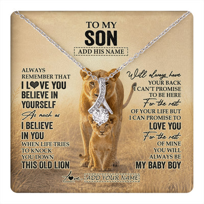Alluring Beauty Necklace 14K White Gold Finish | 1 | Personalized To My Niece Gifts Necklace From Aunt Auntie Always Remember Lion Gifts For Niece Birthday Graduation Christmas Custom Gift Box Message Card | https://teecentury.