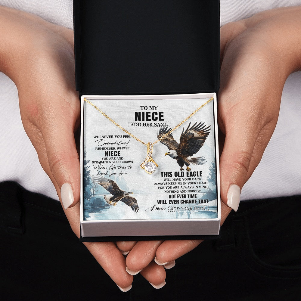 Alluring Beauty Necklace 18K Yellow Gold Finish | 2 | Personalized To My Niece Gifts Necklace From Aunt Uncle Whenever Eagle Unique Birthday Gifts For Niece Christmas Jewelry Custom Keepsake Gift Box Message Card | https://teecentury.